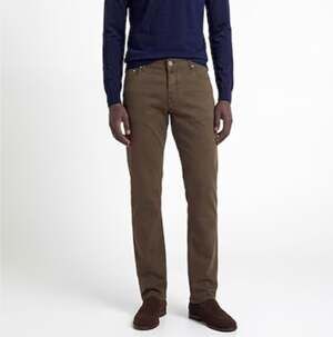 Jacob Cohen Men's Nick Slim Fit Pants Brown Made in Italy Size 30 NWT